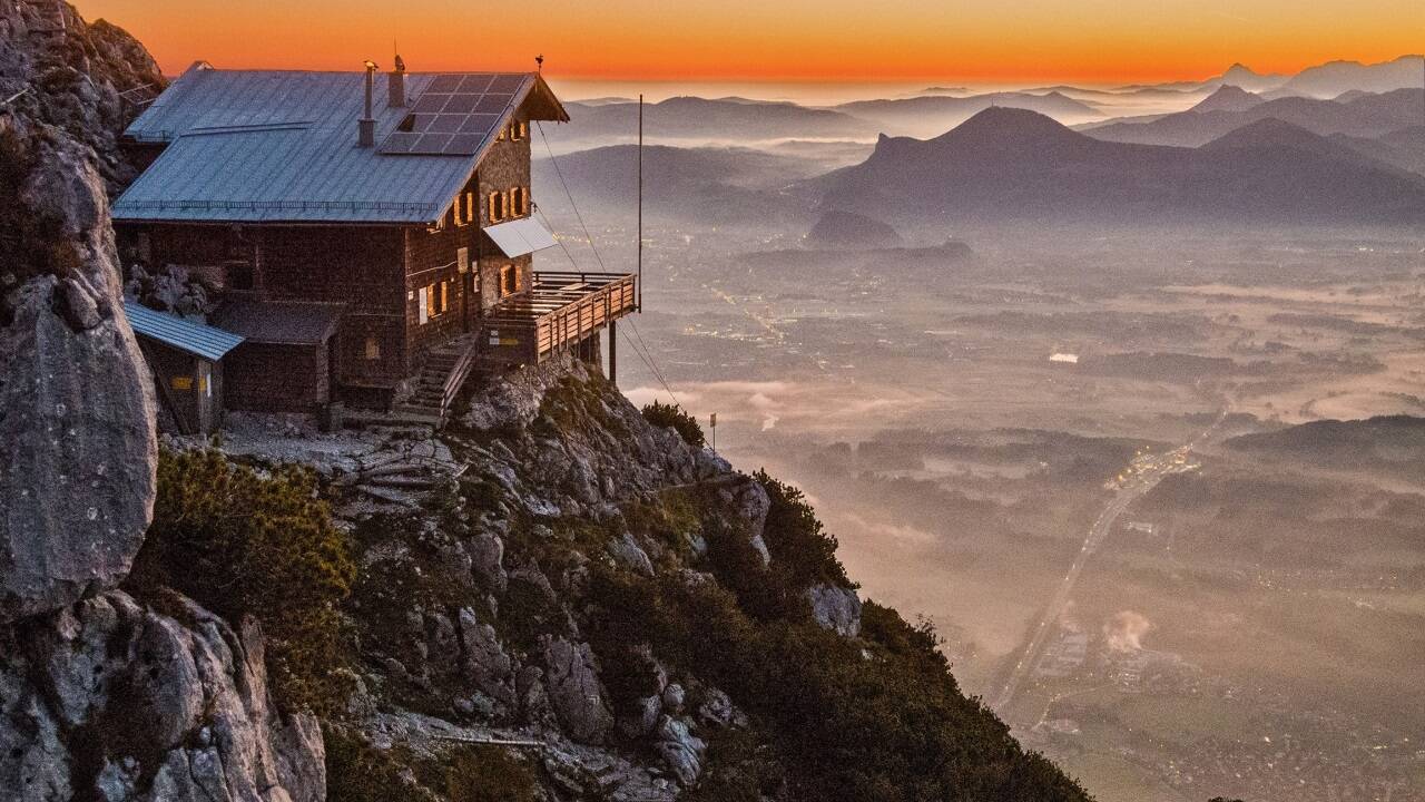 Das Reichenhaller Haus am Hochstaufen. 