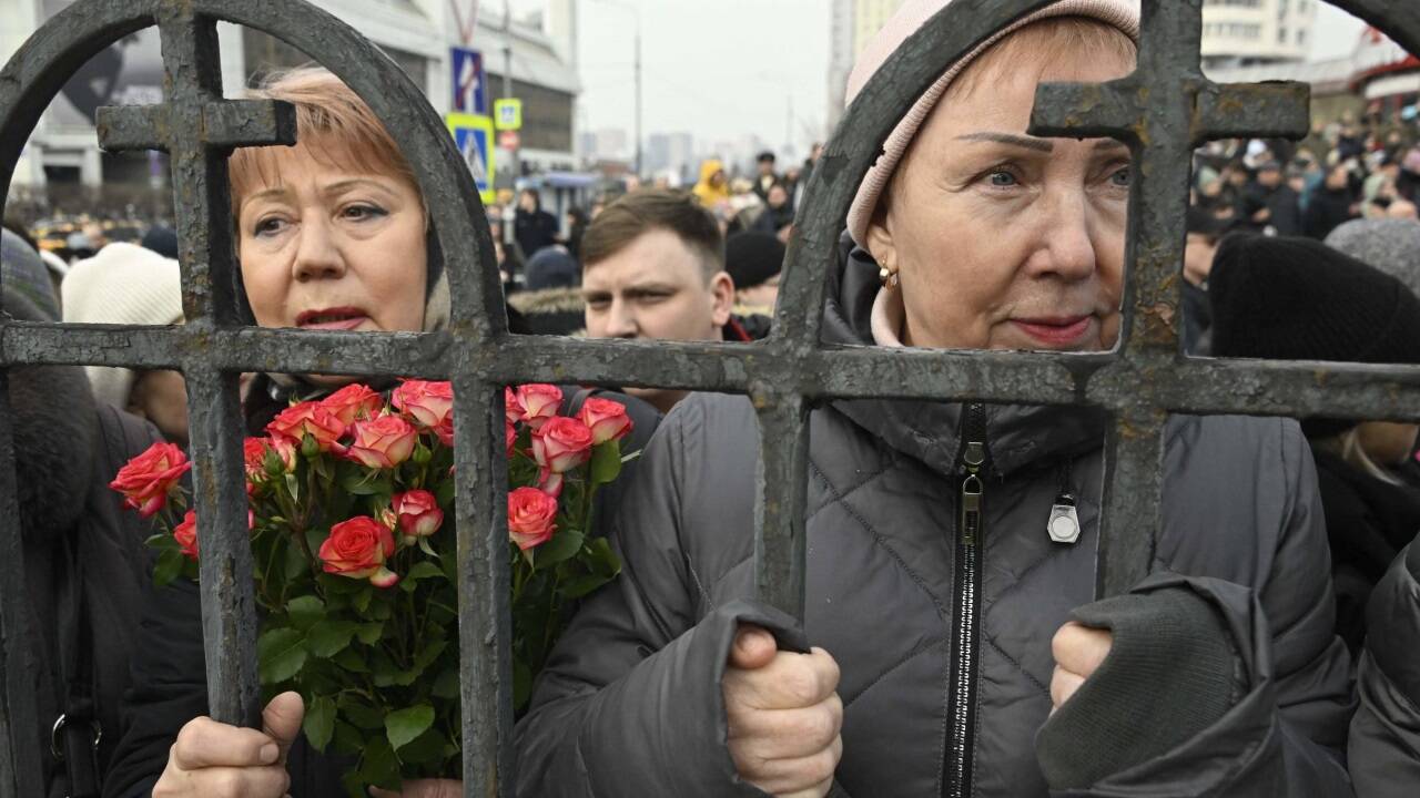 Viele Menschen wollten sich von Alexej Nawalny verabschieden. 