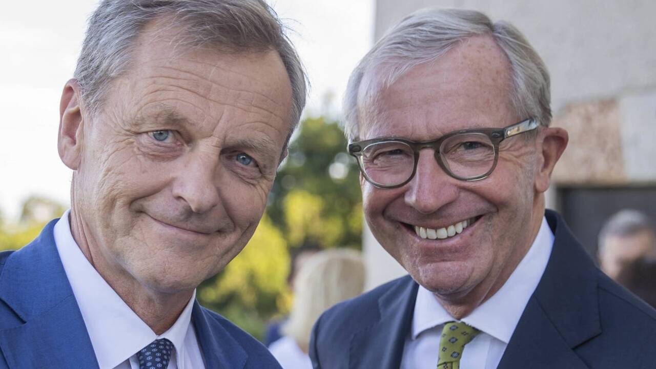 Zwei der fünf Mitglieder des Kuratoriums der Salzburger Festspiele, das über die künftige Intendanz entscheidet: Hans Scharfetter (derzeit Vorsitzender) und Landeshauptmann Wilfried Haslauer (beide ÖVP).  