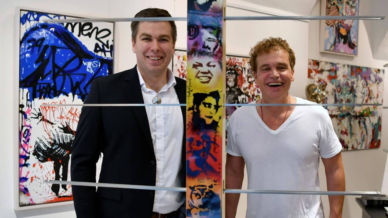 Sascha Wussow bei der Ausstellungseröffnung in Salzburg. 