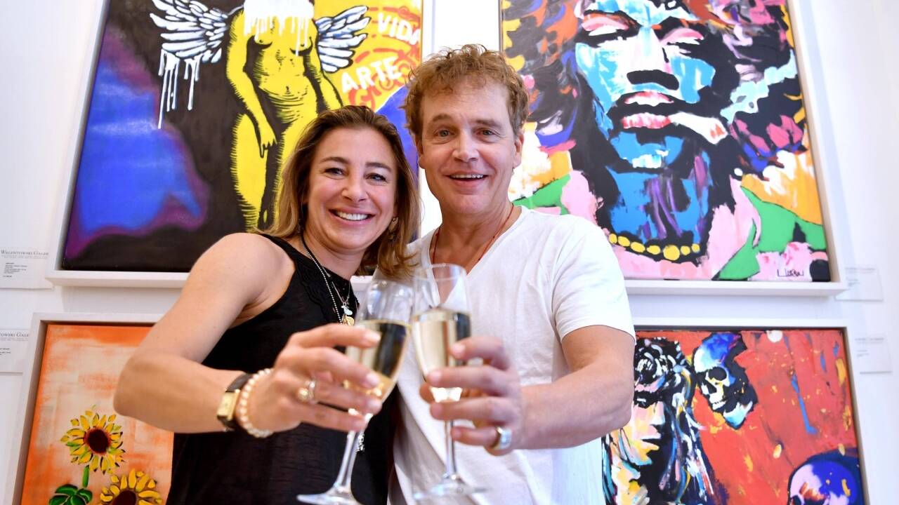 Sascha Wussow bei der Ausstellungseröffnung in Salzburg. 