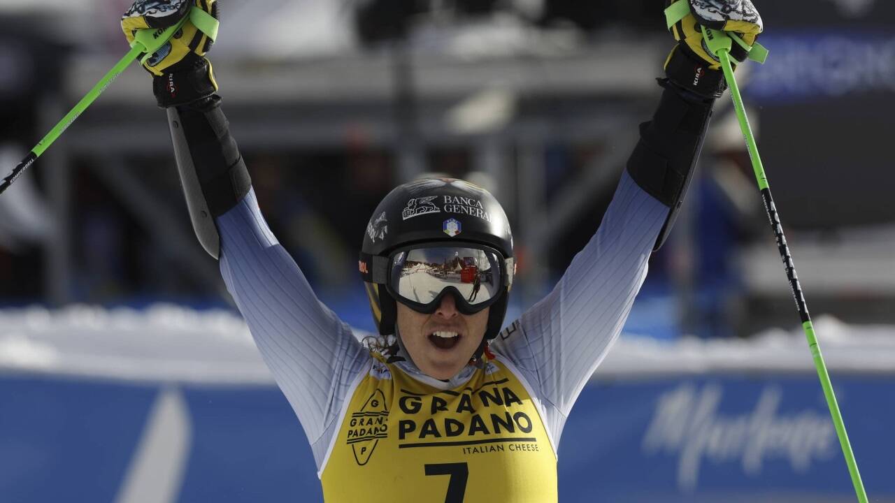 Federica Brignone fuhr mit einem sensationellen zweiten Lauf noch zum Sieg.  Federica Brignone fuhr mit einem sensationellen zweiten Lauf noch zum Sieg.