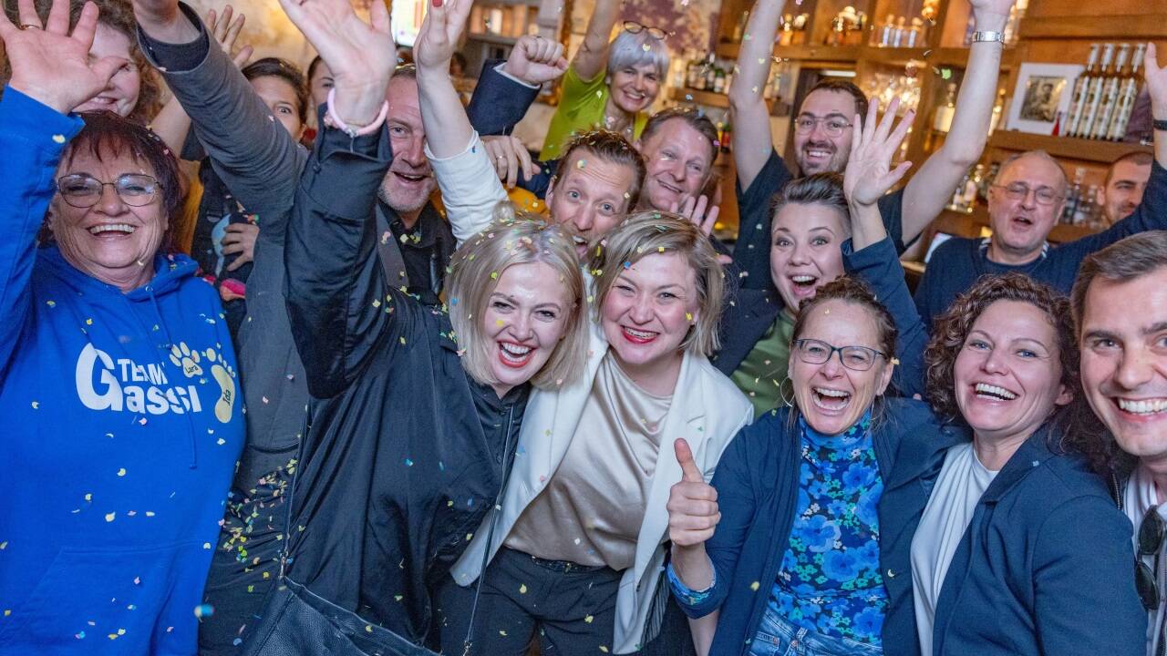 Feierlaune bei der Bürgerliste. 