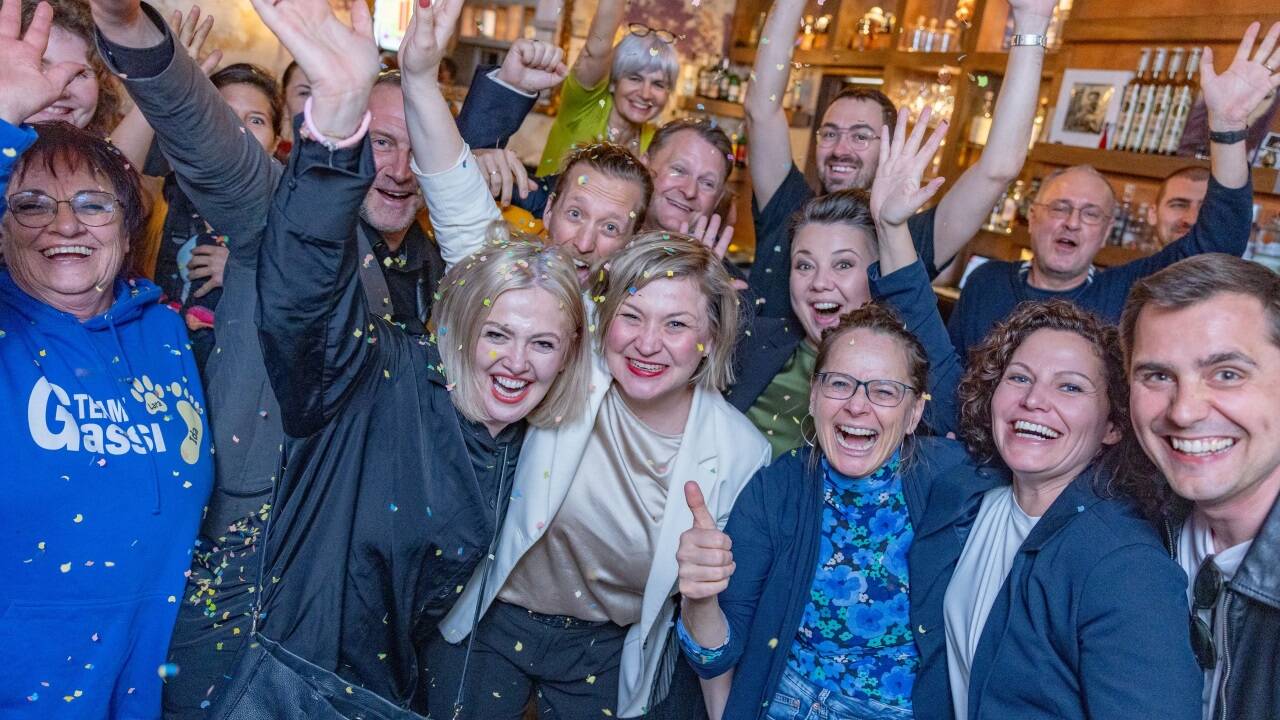 Feierstimmung bei der Bürgerliste, und das trotz Minus bei der Wahl.  