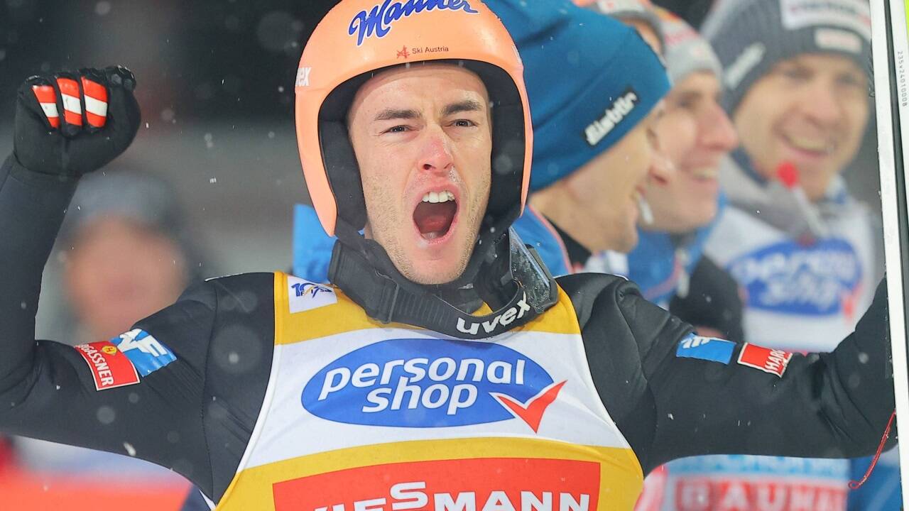 Und am Ende jubeln immer die ÖSV-Adler: Gesamtweltcupsieger Stefan Kraft. 