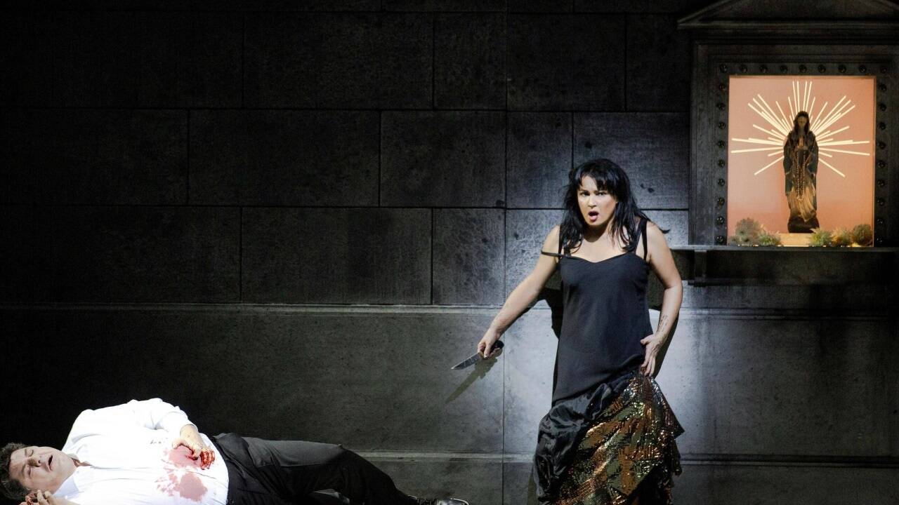 Luca Salsi und Anna Netrebko in „La Gioconda“, Premiere ist am Samstag, 23. März. 
