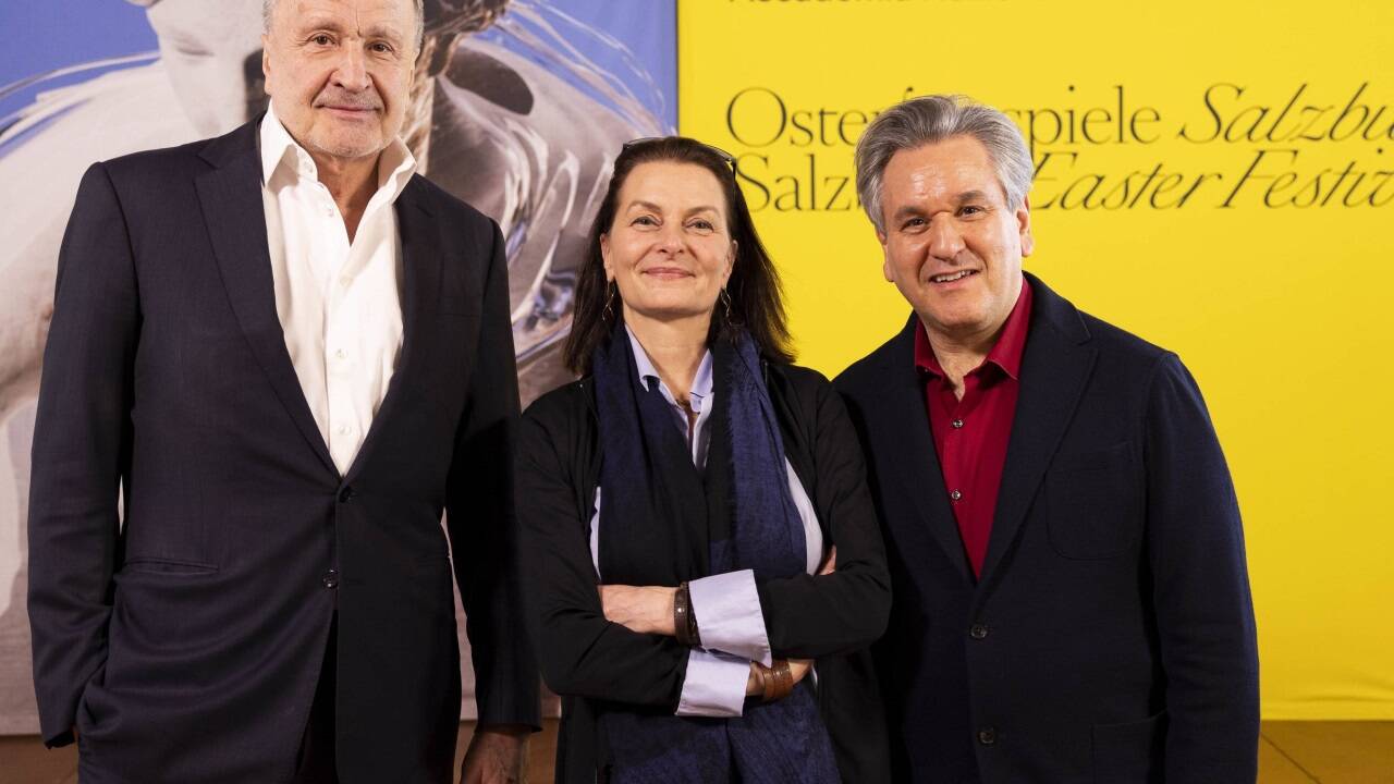 Nikolaus Bachler, Arabel Karajan und Antonio Pappano  