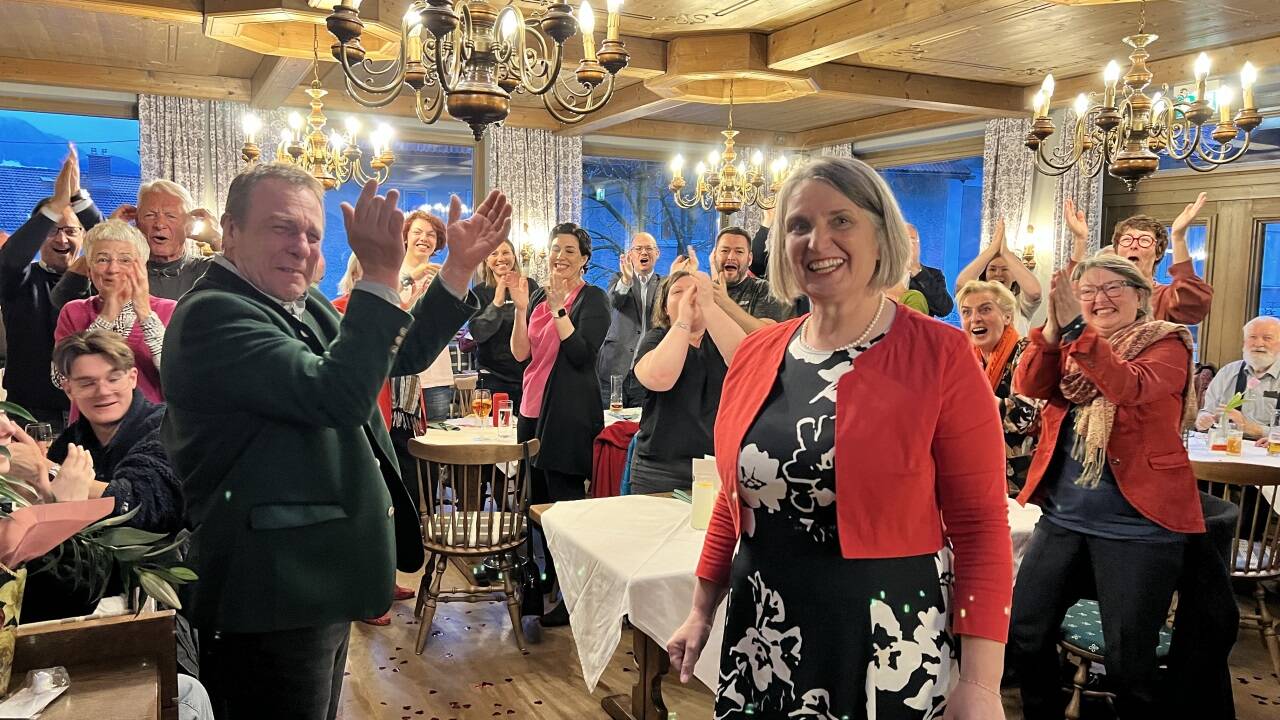 Barbara Schweitl feierte ihren Wahlsieg beim Pucher Kirchenwirt.  