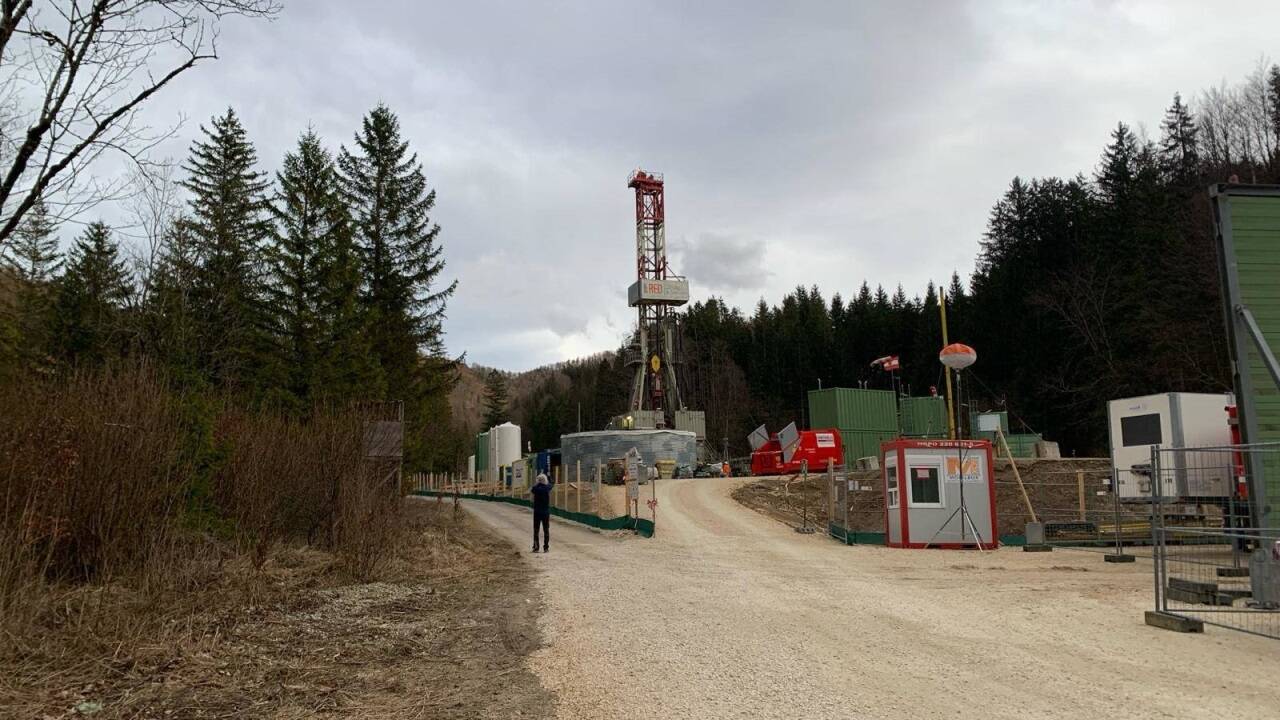 Die Erdgasbohrstelle von ADX Energy im Jaidhaustal in Molln. 