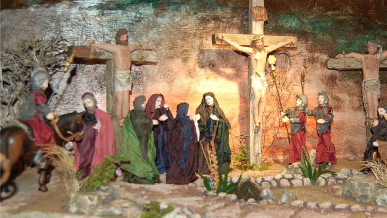 Hauptbild der Fastenkrippe in der Pfarrkirche von Unken Hauptbild der Fastenkrippe in der Pfarrkirche von Unken