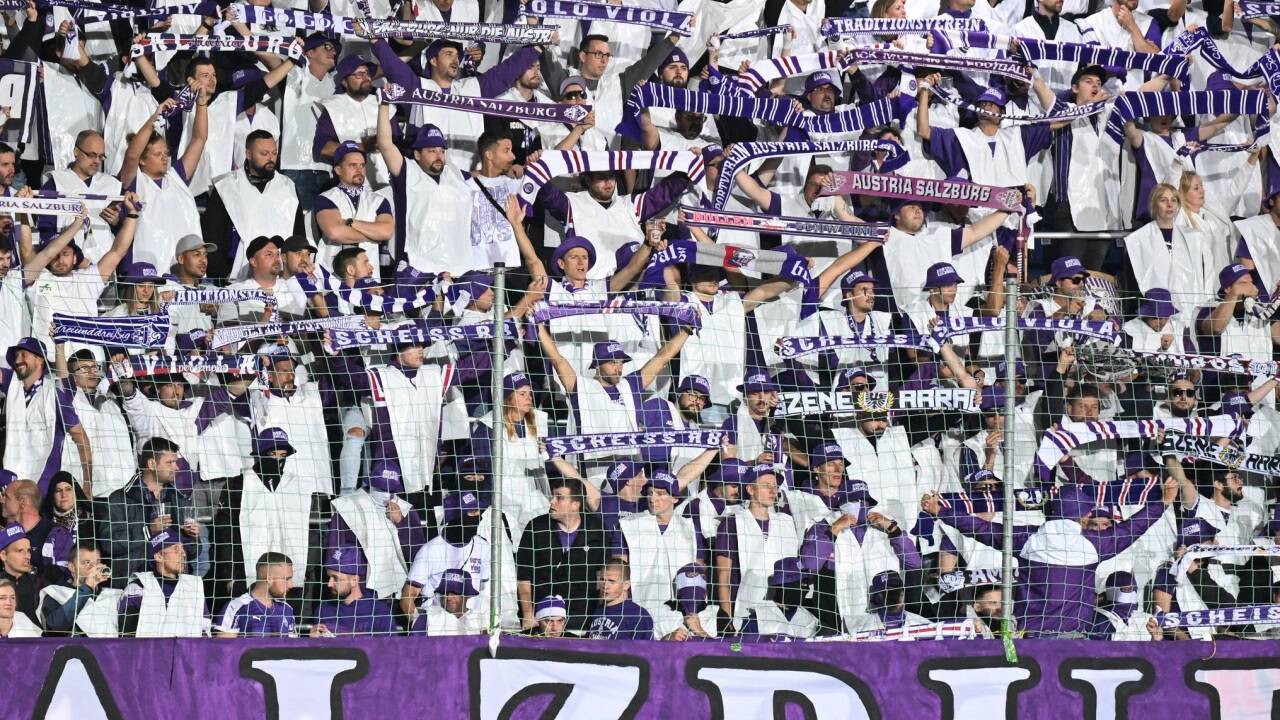 Die Austria-Fans feierten eine gute Leistung im Cupduell gegen Red Bull Salzburg. 