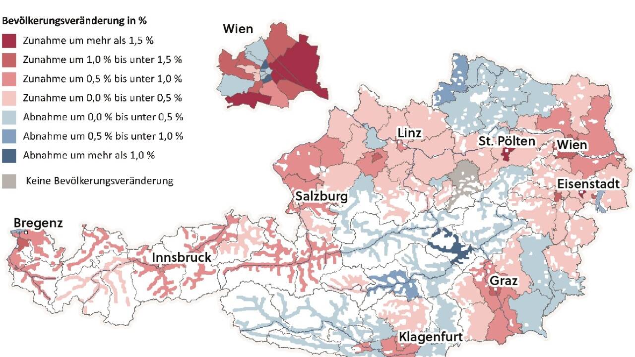 Weniger Bevölkerung, mehr leere Wohnungen. 