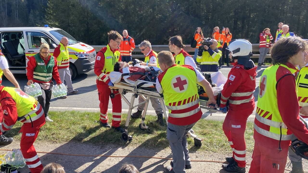 Rund 350 Einsatzkräfte waren an der Übung am Samstag beteiligt. 