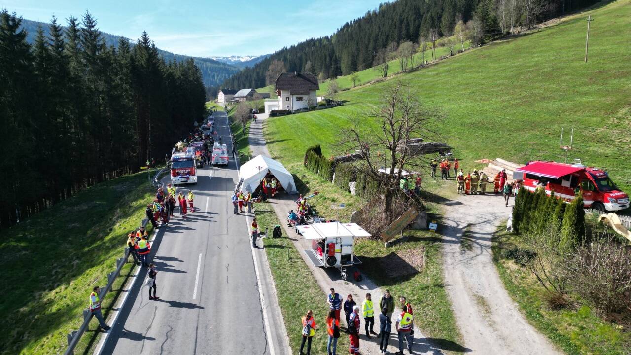 Rund 350 Einsatzkräfte waren an der Übung am Samstag beteiligt. 