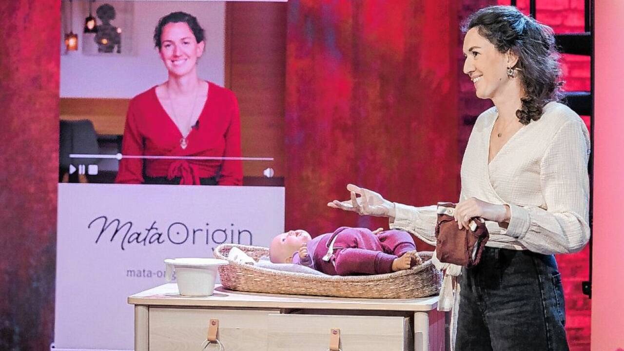 Mata-Origin-„Frontfrau“ Magdalena Binder präsentierte den Investoren der Puls4-Show „2 Minuten, 2 Millionen“ das Konzept der Firma – und die größere Vision dahinter. 