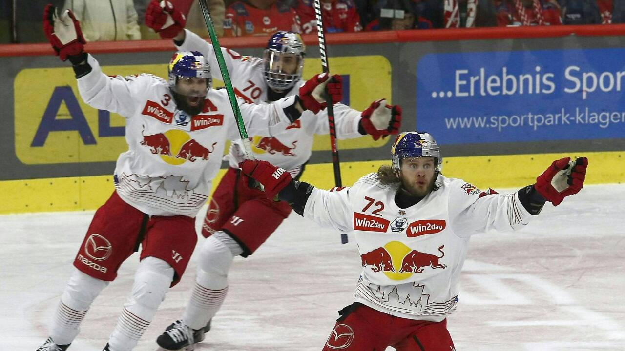 Nicolai Meyer (Nummer 72) steuerte beim 6:2-Sieg gegen den KAC zwei Treffer bei.  