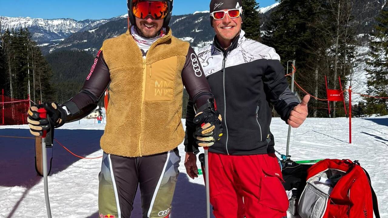 Vor zwei Jahren holte sich „Skipensionist“ Marcel Hirscher bei der Ortsmeisterschaft des Skiklub Annaberg (rechts: Obmann Robert Rieger) den letzten noch fehlenden Titel. Nun könnten noch weitere dazukommen, allerdings für die Niederlande. 