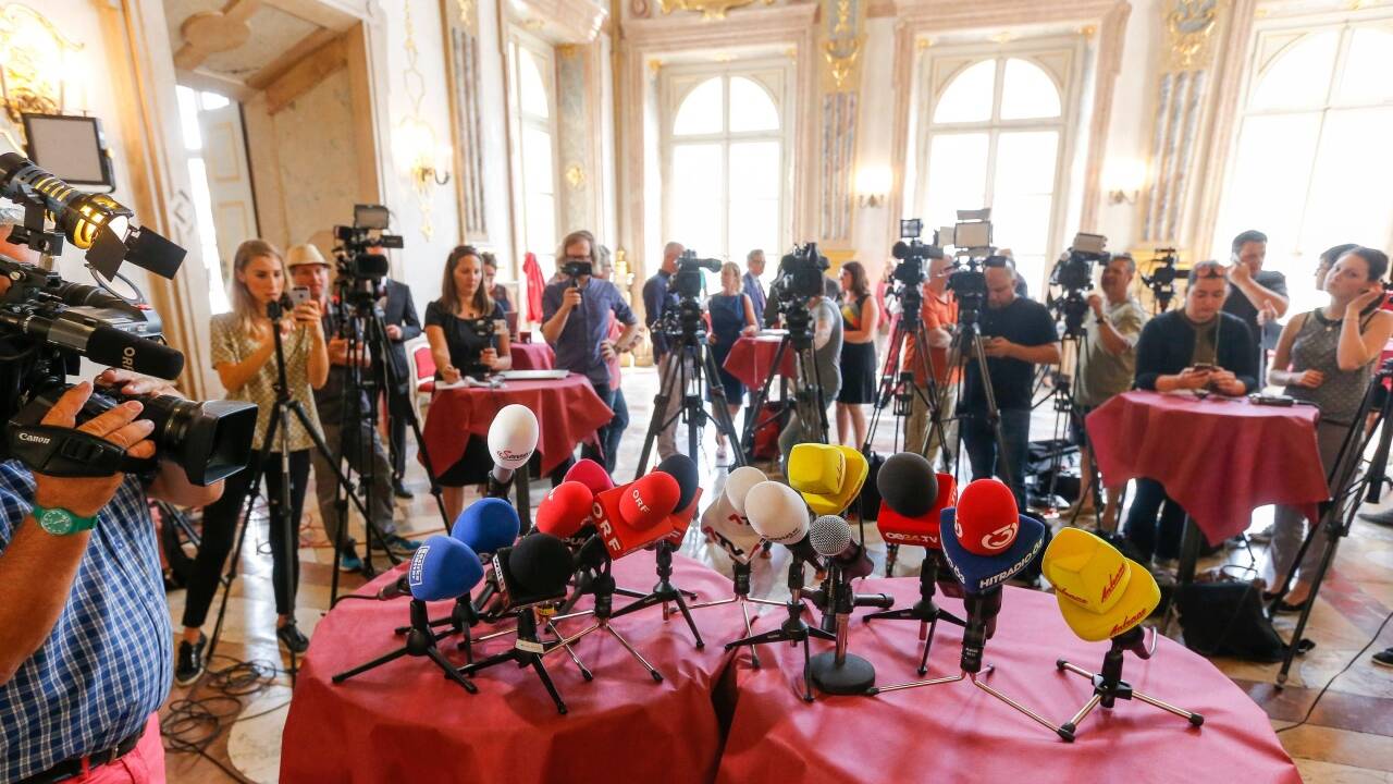 Heinz Schaden bei seiner Rücktrittserklärung am Montagvormittag.  