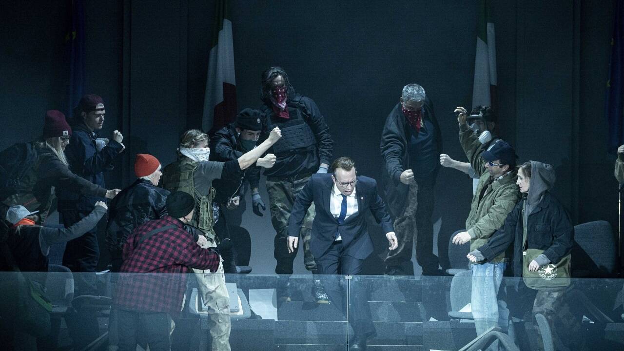 Szene aus „La clemenza di Tito“.  Szene aus „La clemenza di Tito“.