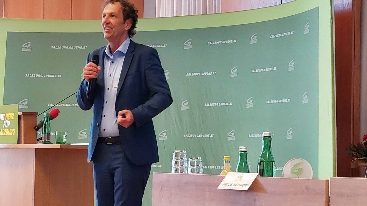 Christoph Harringer bei seiner Präsentation.  