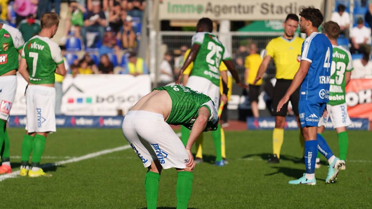Die Köpfen hingen tief im ImmoAgentur Stadion in Bregenz 