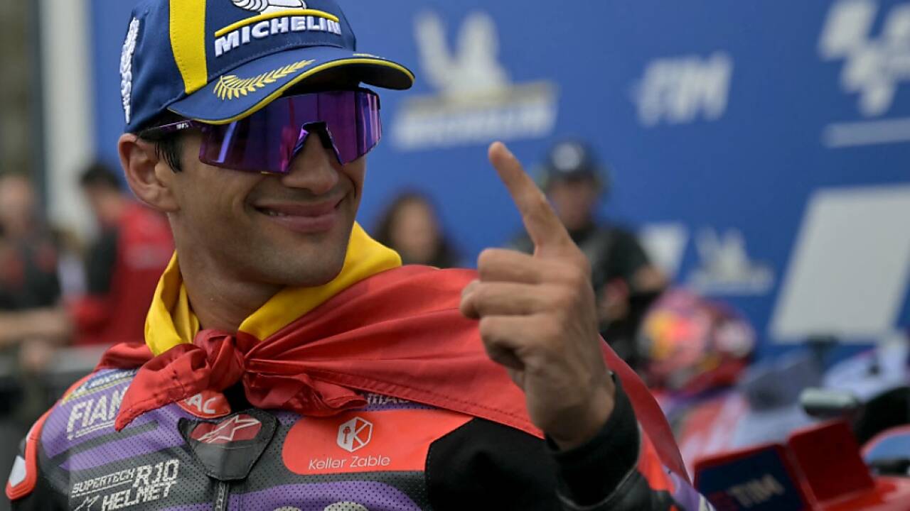 Jorge Martin jubelt über seinen MotoGP-Sieg in Le Mans 