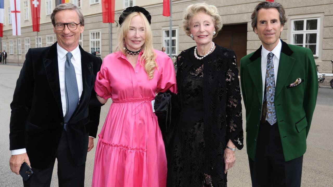 Kunstquartett: Galerist Thaddaeus Ropac, Louise Blouin, Ariane Dandois und Pierre Pelegry.<br /> 