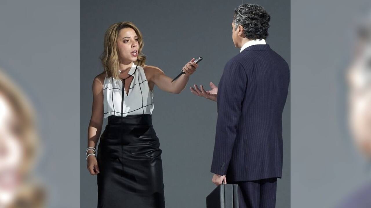 Alexandra Marcellier als Vitellia, Ildebrando d’Arcangelo als Publio 