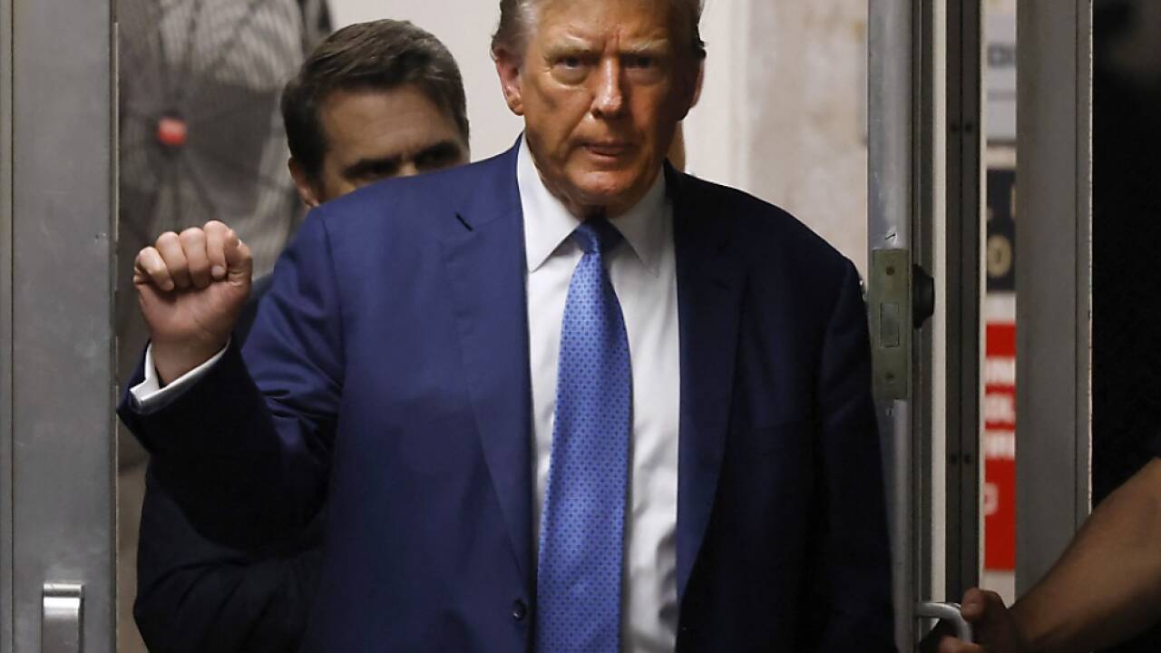 Donald Trump in einer Verhandlungspause 