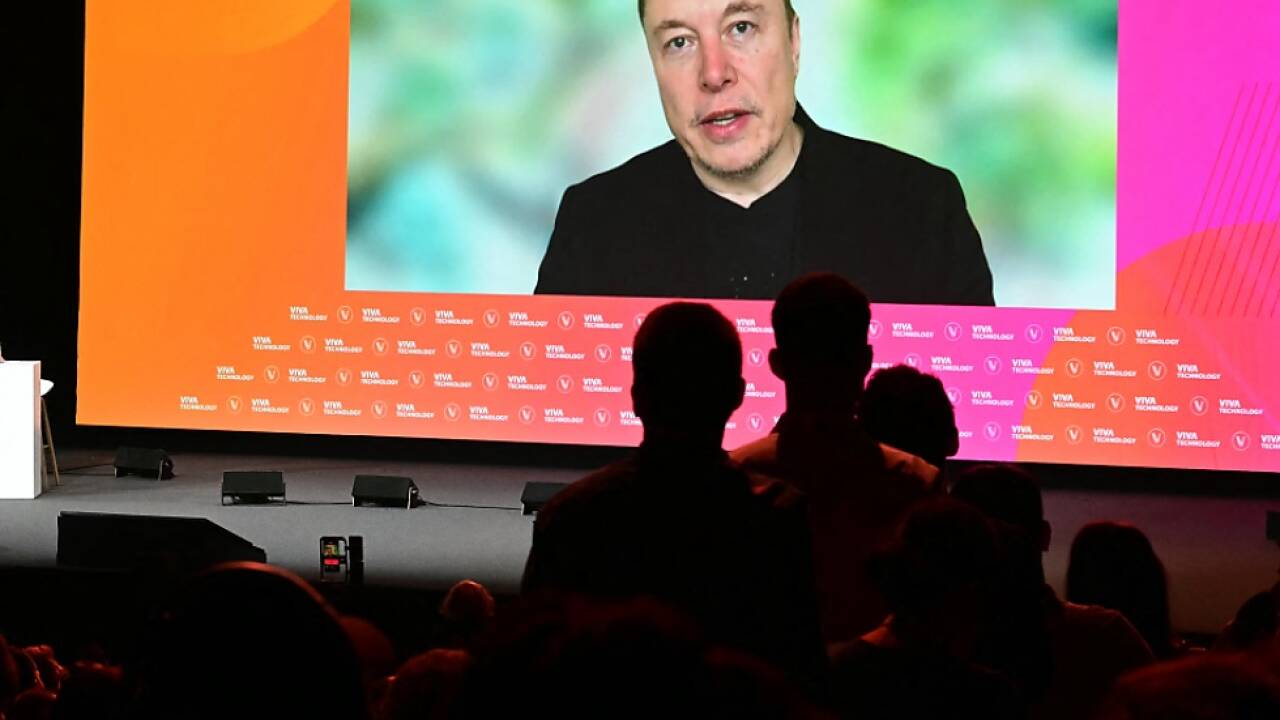 US-Unternehmer Musk bei einer Videokonferenz dieser Tage 
