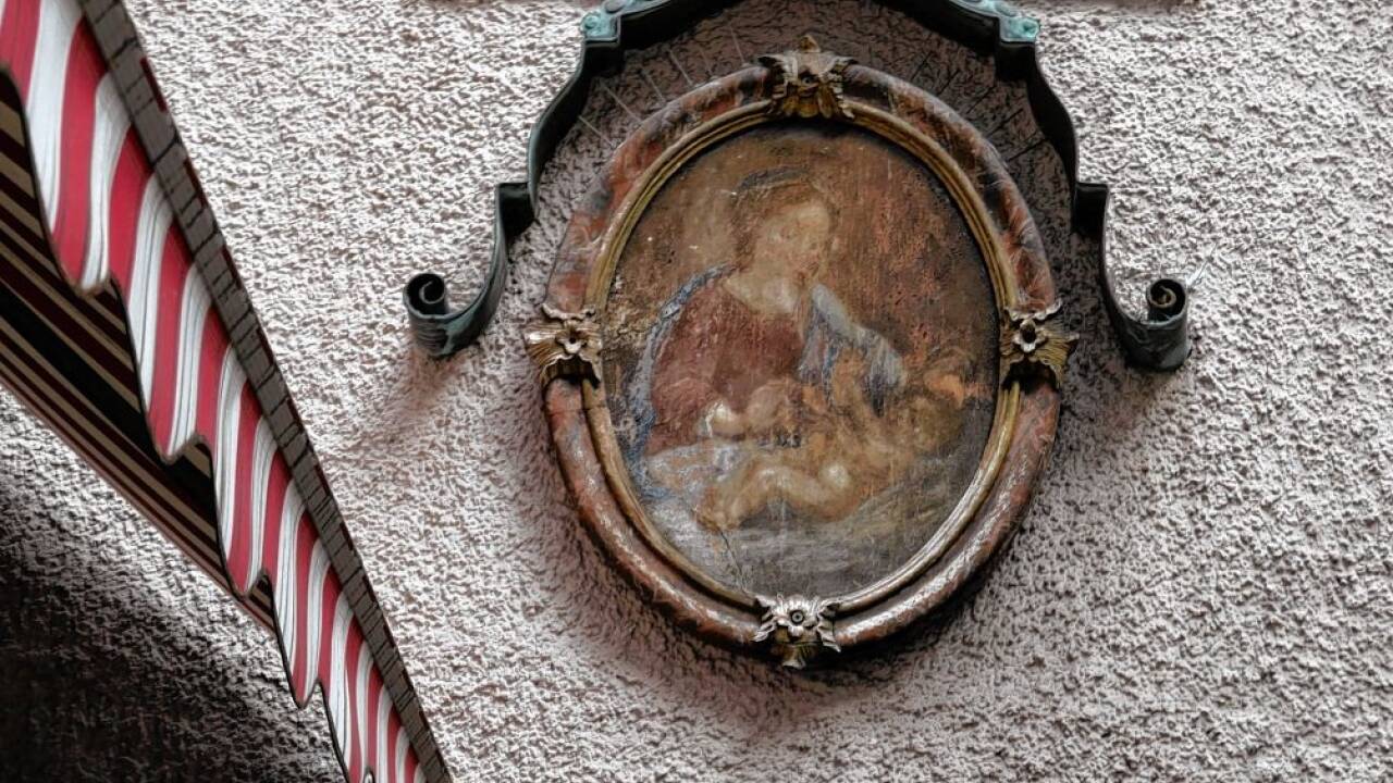 Das Gemälde vor der Restaurierung.  