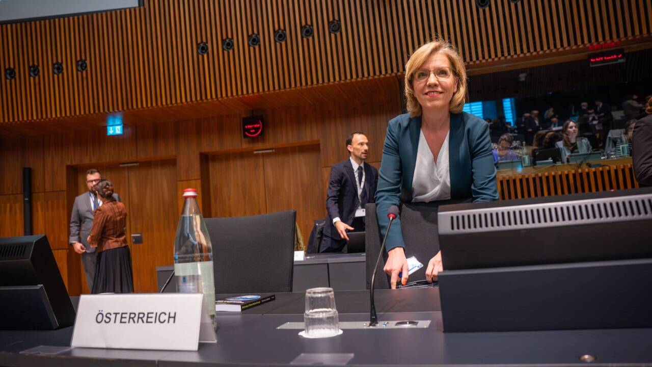 Klimaschutzministerin Leonore Gewessler (Grüne) am Montag beim EU-Umweltrat in Luxemburg. Klimaschutzministerin Leonore Gewessler (Grüne) am Montag beim EU-Umweltrat in Luxemburg.