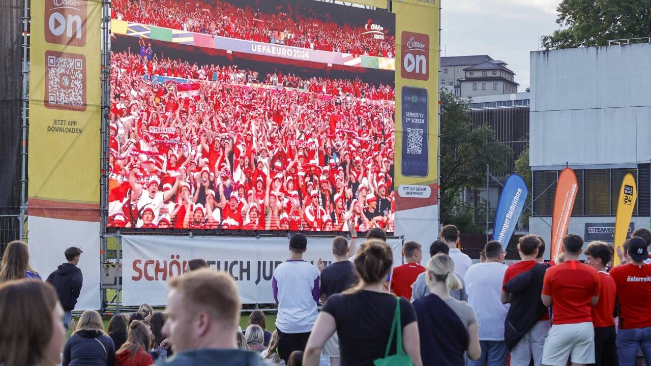 Das Fanfest auf dem SAK-Platz ist bereit für die nächsten Österreich-Partien. 