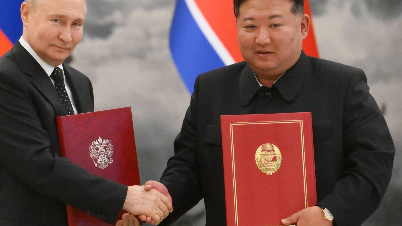Zwei Brüder im Geiste: Putin und Kim Jong Un.  