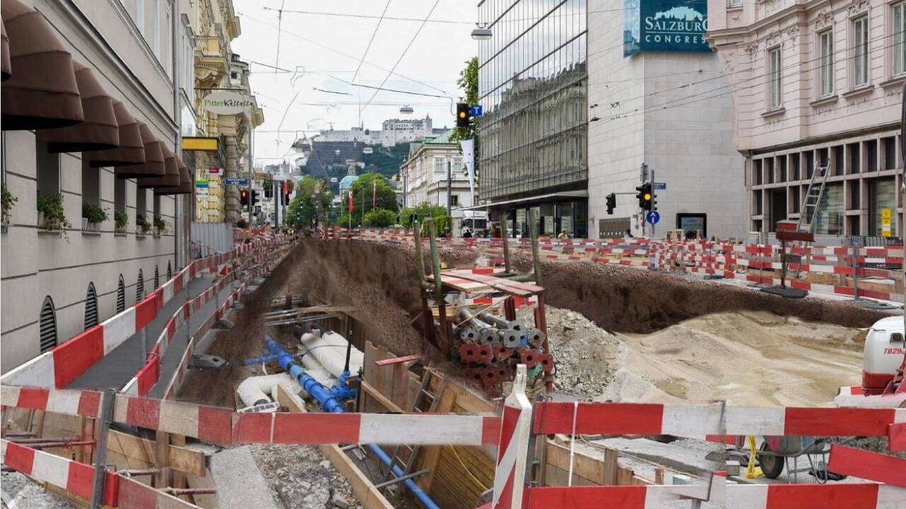 Diese Fotomontage stammt von Hotelier Georg Imlauer vom Herbst 2023. So stellte er sich die Baustelle in der Rainerstraße vor. Die Projektgesellschaft bezeichnet dies als „unrealistisches Fantasiebild“. Die Abbildung widerspreche sämtlichen behördlichen Schutzauflagen 