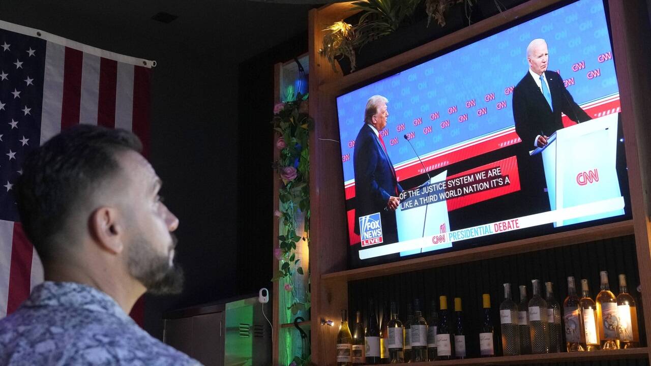 Erste TV-Debatte zwischen US-Präsident Joe Biden und seinem Herausforderer und Vorgänger Donald Trump. 