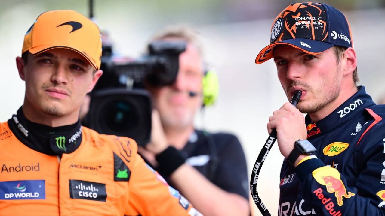 Lando Norris (links) und Max Vertappen kollidierten in Spielberg auf der Strecke. 