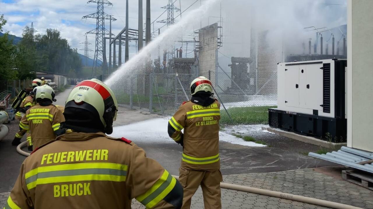 Trafobrand in Bruck. 