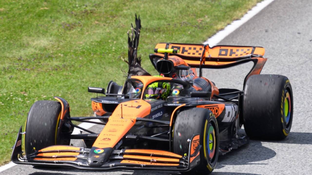 Lando Norris schied in Spielberg im Kampf um den Sieg aus. Lando Norris schied in Spielberg im Kampf um den Sieg aus.