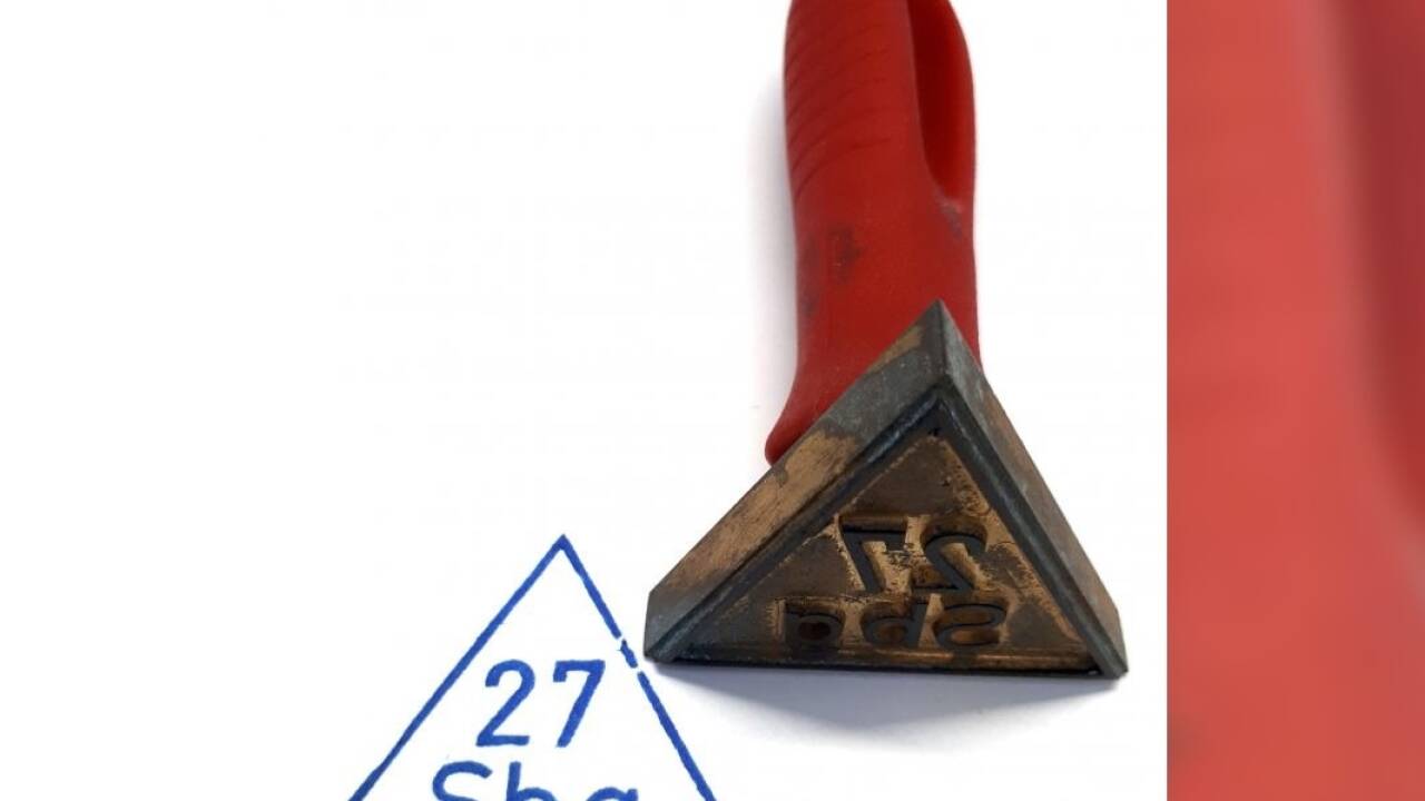 Stempel, mit dem minderwertiges Fleisch einst gekennzeichnet wurde.  