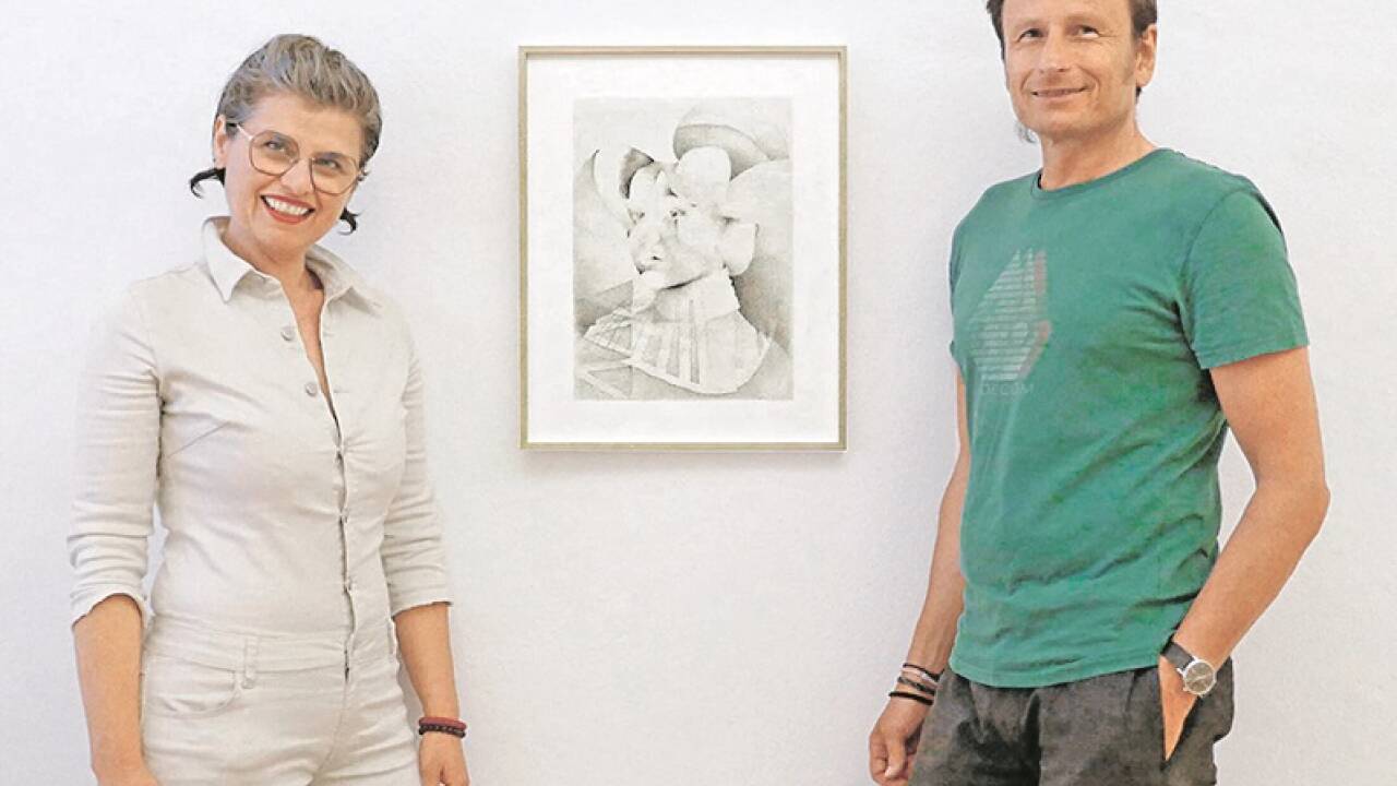 Anya Belyat-Giunta und Erich Gruber im Kunstraum Pro Arte.  Anya Belyat-Giunta und Erich Gruber im Kunstraum Pro Arte.