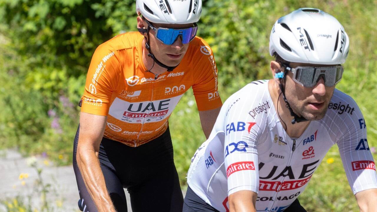 Die Tour of Austria als Teamangelegenheit: Diego Ulissi (r.), Felix Großschartner. 