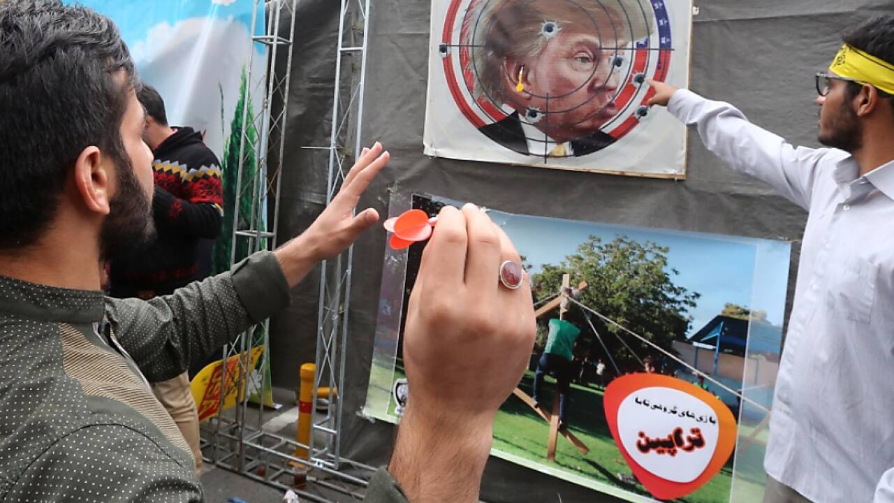 Trumps Foto auf einer Zielscheibe in Teheran (Archivbild) 