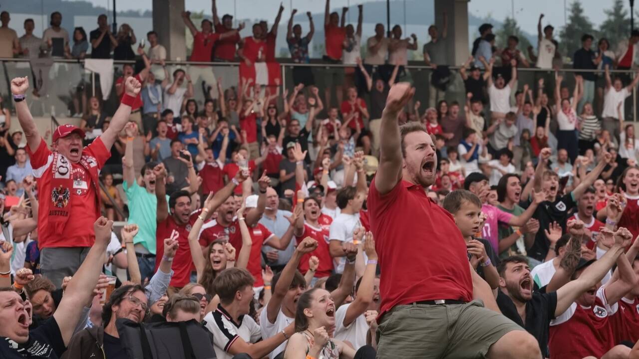 Jubel bei Österreichs 3:1-Sieg über Polen am 21. Juni. 