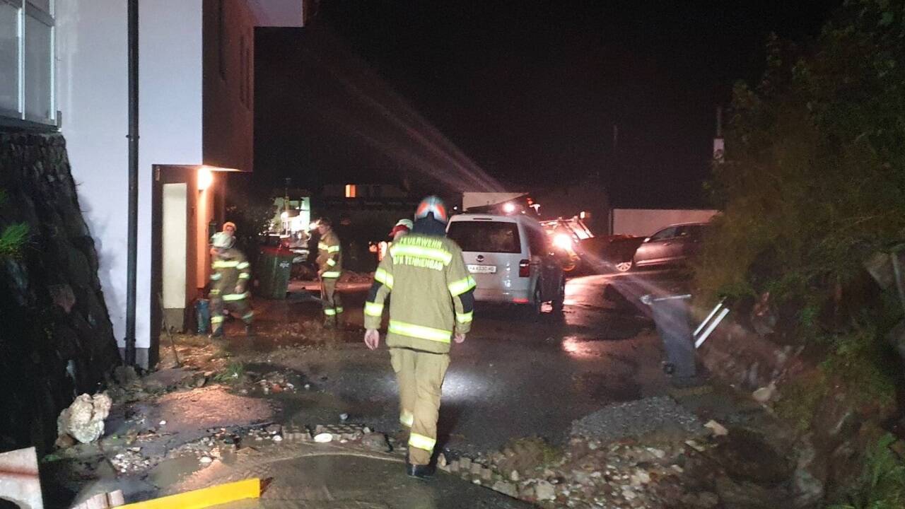 Schwere Unwetter führten in Lungötz zu Überschwemmungen. 