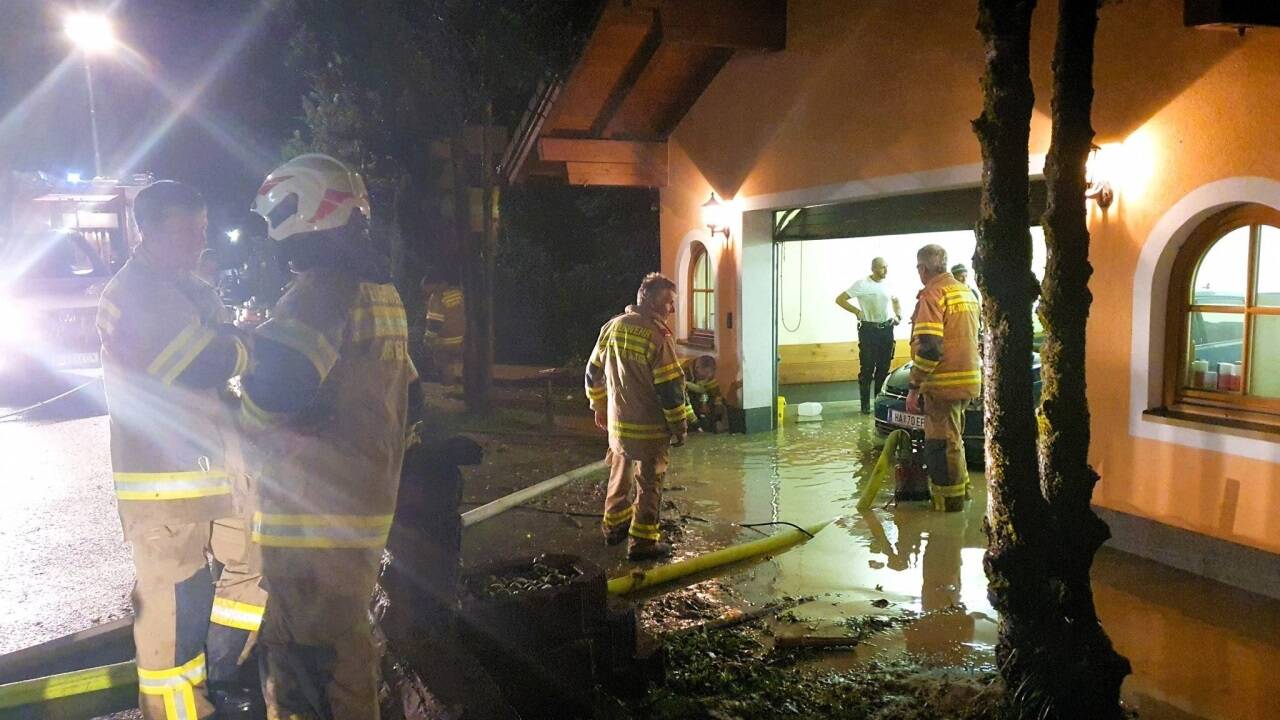 Schwere Unwetter führten in Lungötz zu Überschwemmungen. 