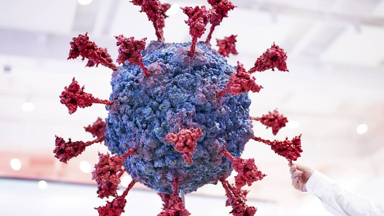 Ein Modell des Coronavirus - Fälle steigen auch in Österreich wieder 