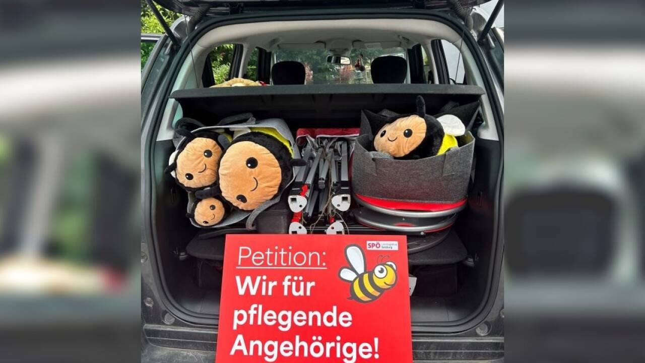 „On the Road“ mit der Petition für pflegende Angehörige. 