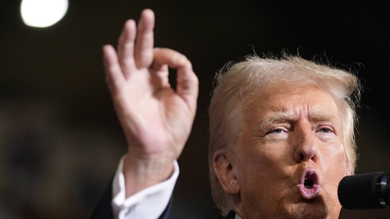 Trump greift Harris an. 