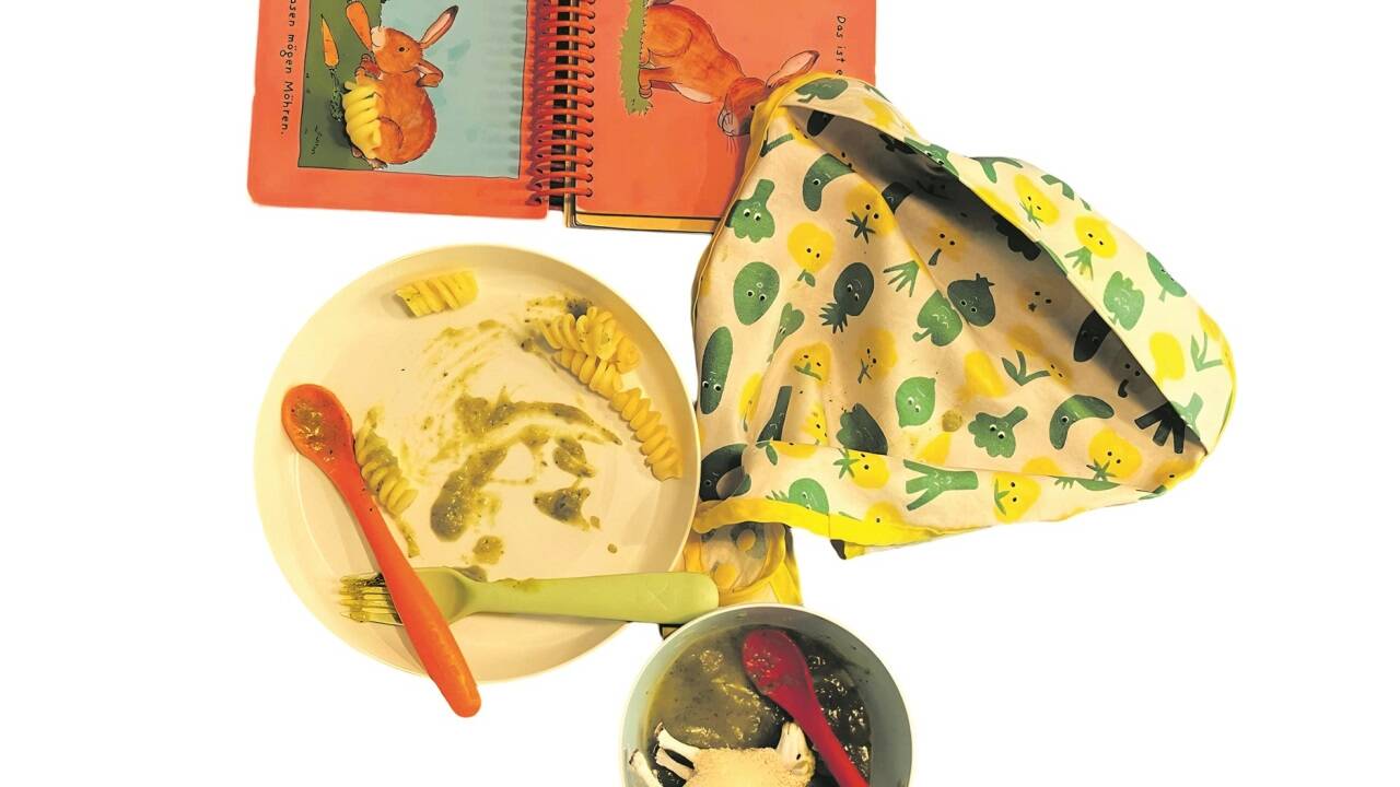 Ja, normalerweise sehen die Bilder, die wir hier zeigen, etwas anders aus. Aber wenn Kinder essen, bleibt das Ästhetische teils etwas auf der Strecke.  